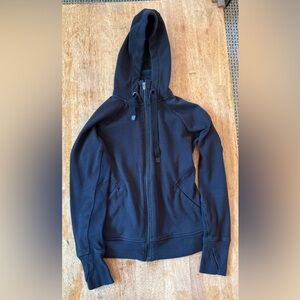 Athleta black Hooded Zip-Up Jacket
